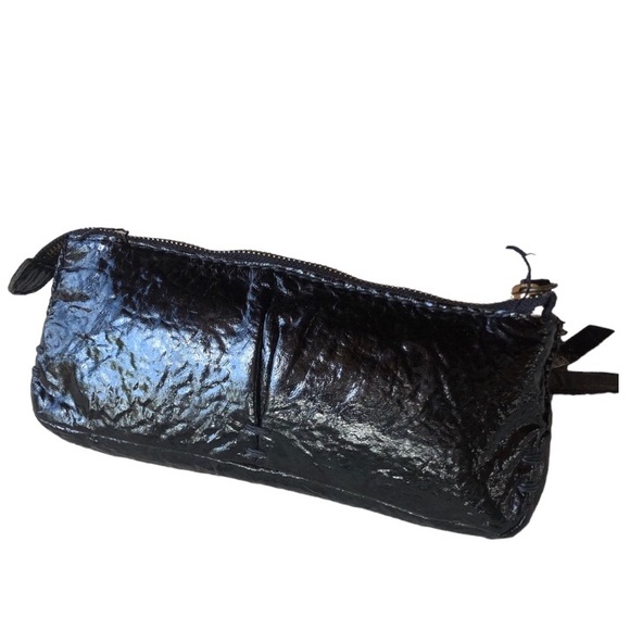 NWOT Black Patent Leather 49 Square Miles clutch - Picture 2 of 7